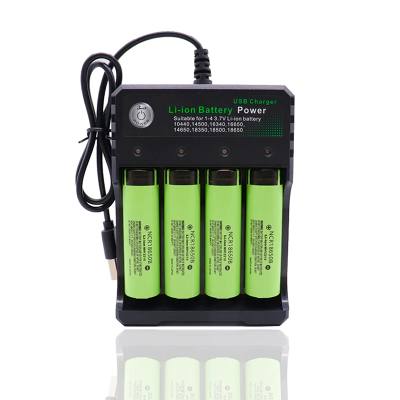NCR18650B 3,7 v 3400 mah 18650 литиевая аккумуляторная батарея фонарик батареи и USB зарядное устройство