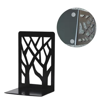 

6Pcs Metal Bookends Simple Book Ends Desktop Magazines Stand Organizer