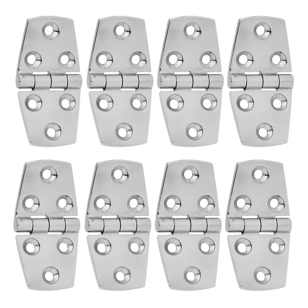 8pcs Boat Strap Hinges Deck Hinge Marine Stainless Steel 3 x 1