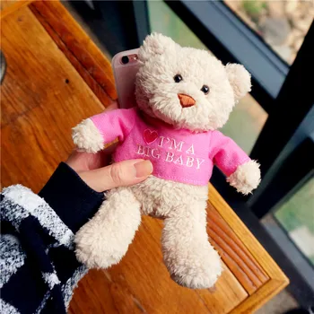

Bear Fluffy Case For Samsung S10 5G S9 S8 Plus S7 S6 edge S20 Cute Stuffed Cover Phone Case For Galaxy Note 10 9 8 5 Plush Dolls