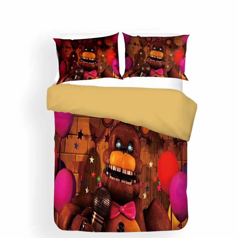 HELENGILI 3D комплект постельного белья Five Nights at Freddy's с принтом пододеяльник набор постельного белья с наволочкой набор домашнего текстиля# WYHG23