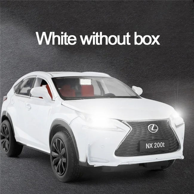 1:32 Подлинная авторизация Lexus Nx200t игрушечный автомобиль сплав Серебряная модель автомобиля вытяжной звуковой светильник украшение автомобиля 6 дверей игрушка для мальчиков - Цвет: White no box
