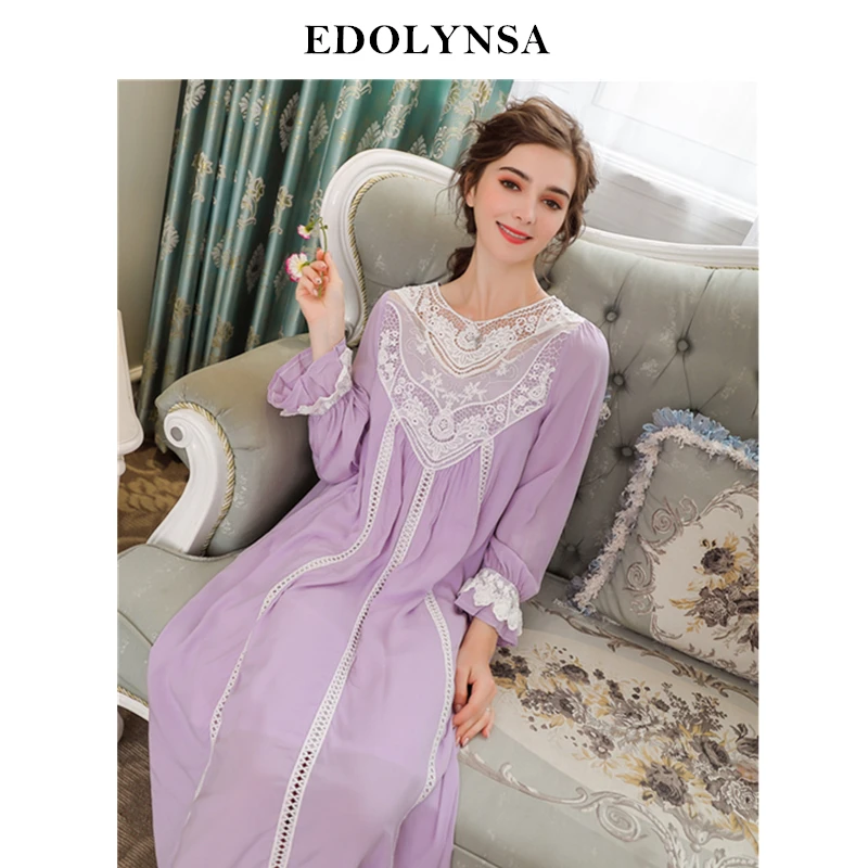 Средневековая винтажная ночная рубашка больших размеров Женская Осенняя Ночная