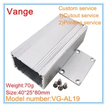 4 шт./лот электронный проект коробка 6063-T5 Сплит алюминиевый корпус Чехол diy 40*25*80 мм для модуля продукта