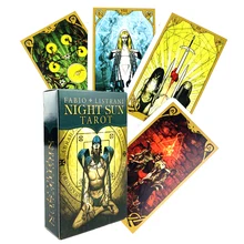 

2021 New Night Sun Tarot Cards PDF Guidebook English Version Oracle Deck Board Game For Party