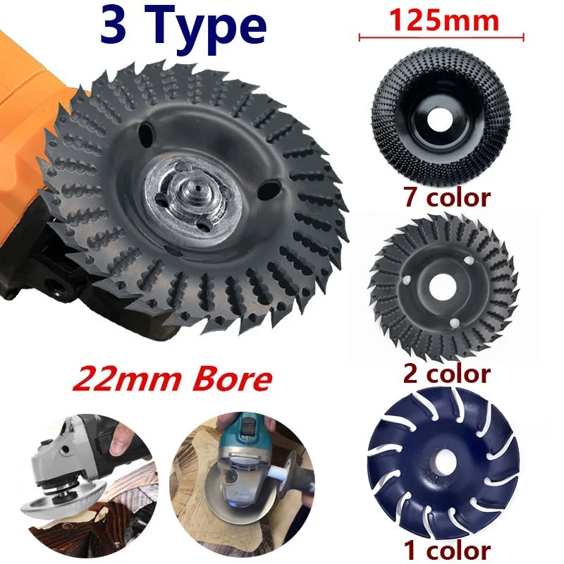 

New 45 Steel Wood Polished Circle 125mm Diameter Woodworking Grinding Wheel 22mm Bore Abrasive Disc Tool for Wood Angle Grinder