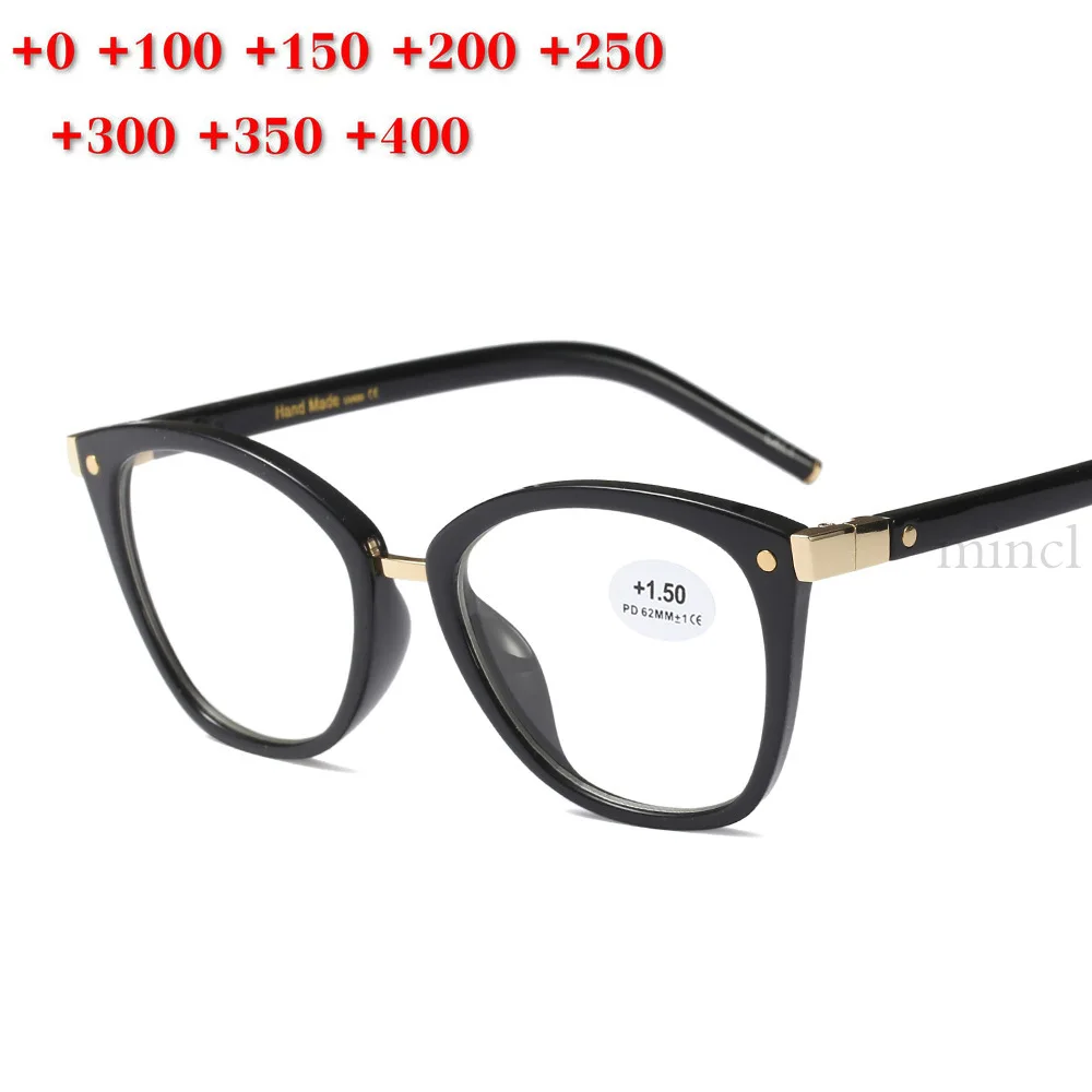 New Fashion Women Round Progressive Multi Focus Min Prescription Reading Glasses Blue Light Blocking UV400 Protection NX