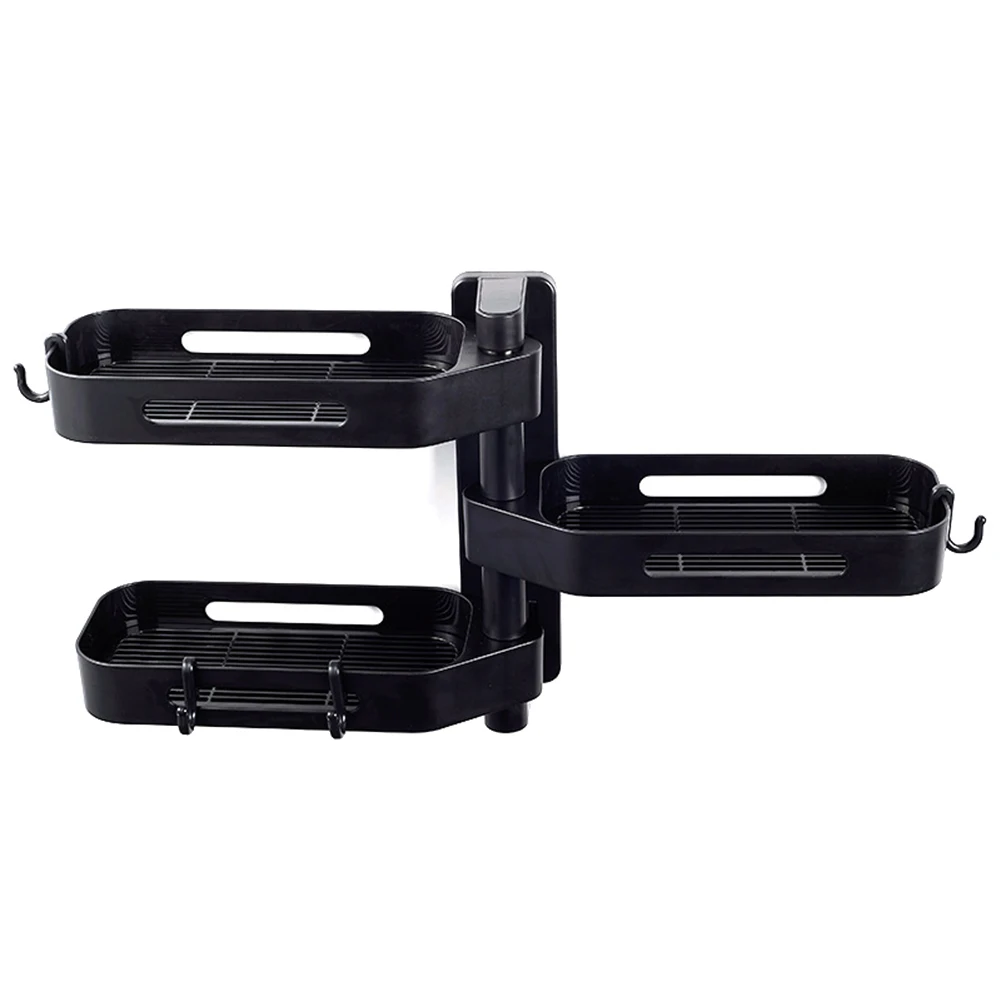 black Drainage rack Полка для душа Ванная комната шампунь душевая полка держатель кухня стеллаж для хранения Органайзер настенный тип ja55 - Цвет: black Drainage rack