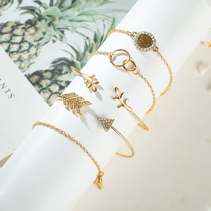 2019 простой эффектный круглый наконечник стрелы треугольный браслет с