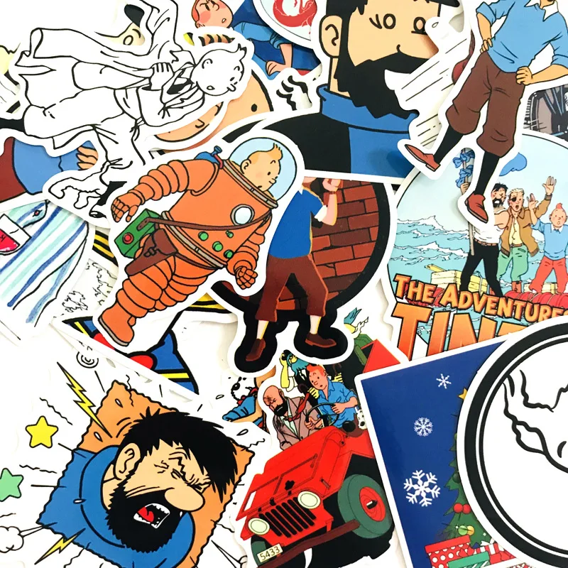 25 шт/лот tintin adventures of sticker s для сноуборда ноутбука багаж автомобильный холодильник автомобиль-Стайлинг стикер Pegatina