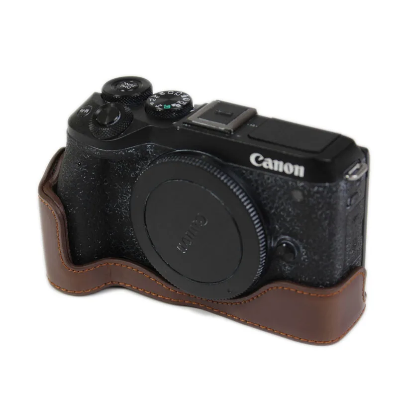 Основание камеры для Canon EOS M6 Mark II PU материал камера куртка протектор Нескользящая крышка