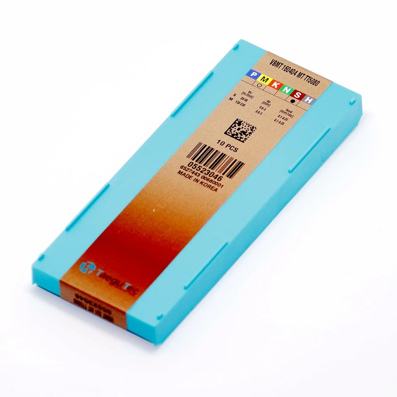 VBMT160404 FG TT5080 и VBMT160408 PC TT9080 10 шт./лот TaeguTec отрицательный 80 градусов ромбовидный токарный станок/Токарные вставки