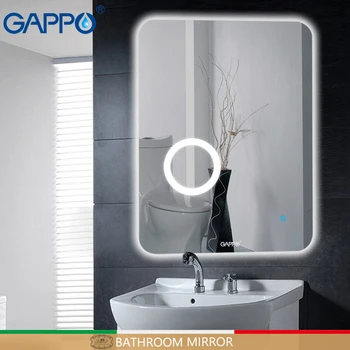 

Gappo Bath magnifier Mirrors Led cosmetic mirror wall mounted light bathroom makeup mirror touch switch light adjustable