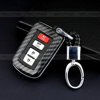 

Carbon Fiber Hard Key Shell Chain Fob Case For Toyota Kluger Camry Corolla RAV4