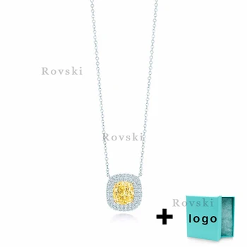 

XL TFX TTFF Rllen Original Popular Brand Yellow Diamond Necklace Suitable for Women's Party Jewelry Wholesale Free Delivery.