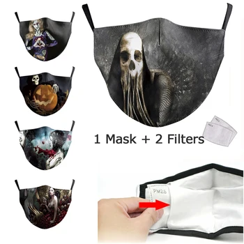 

Fashion Cotton PM2.5 Face Mask Respirator Mask Printed Mask Filter Face Shield Masque Protective Masks Dust Washable Filter Mask