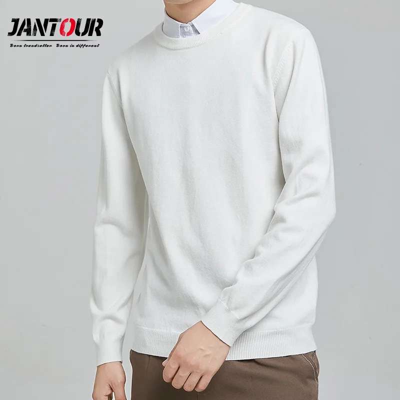 

2020 New Autumn Winter Men Sweater Pullovers Long Sleeve O-neck Elasticity Mens Sweaters big size L XL XXXXXL White Gray black