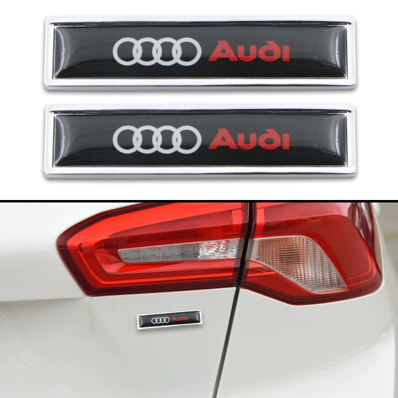2 шт. для Audi b5 b6 b7 b8 A3 A4 A4L A5 A6 A6L C5 C6 RS4 RS5 Q3 Q5 Q7 TT наклейка на кузов автомобиля металла марки укладки автомобильные аксессуары