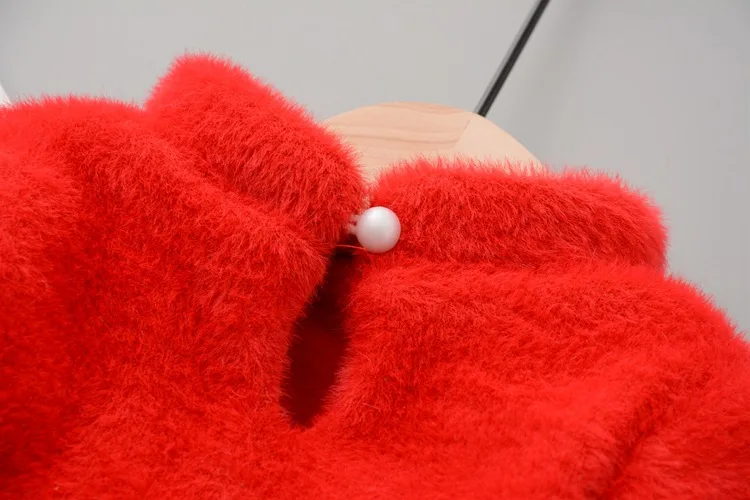 Новинка; сезон осень-зима; однотонное платье для малышей; vestido infantil; милое зимнее платье в западном стиле для маленьких девочек; пальто принцессы с мехом; Верхняя одежда; подарок