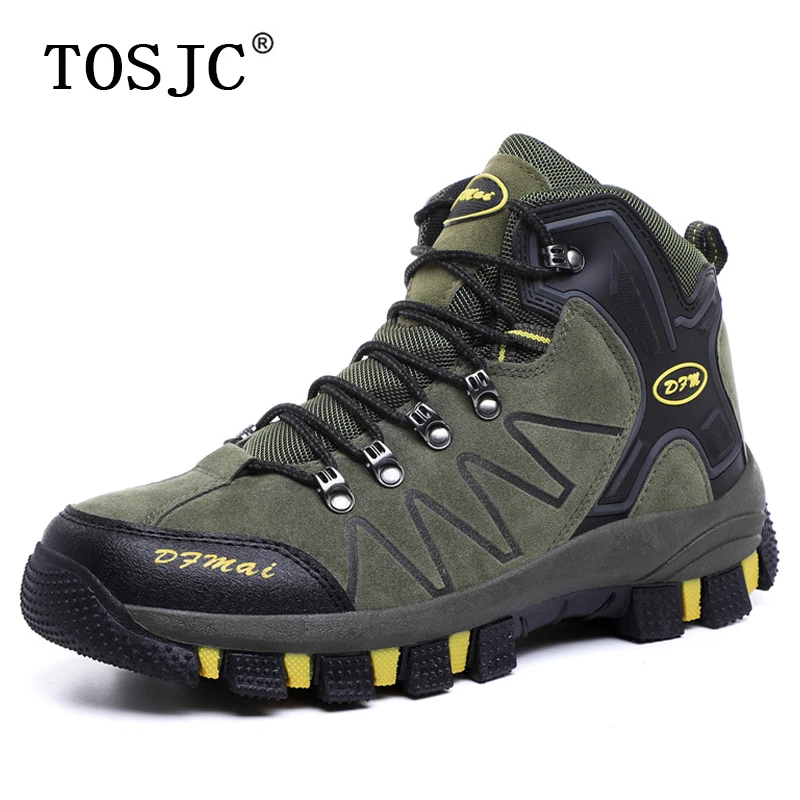 TOSJC Autumn Mens Outdoor Hiking Boots Anti-Skidding Trekking Climbing Boots for Man Tough Work Safety Boots Waterproof Sneakers TOSJC Autumn Mens Outdoor Hiking Boots Anti-Skidding Trekking Climbing Boots for Man Tough Work Safety Boots Waterproof Sneakers