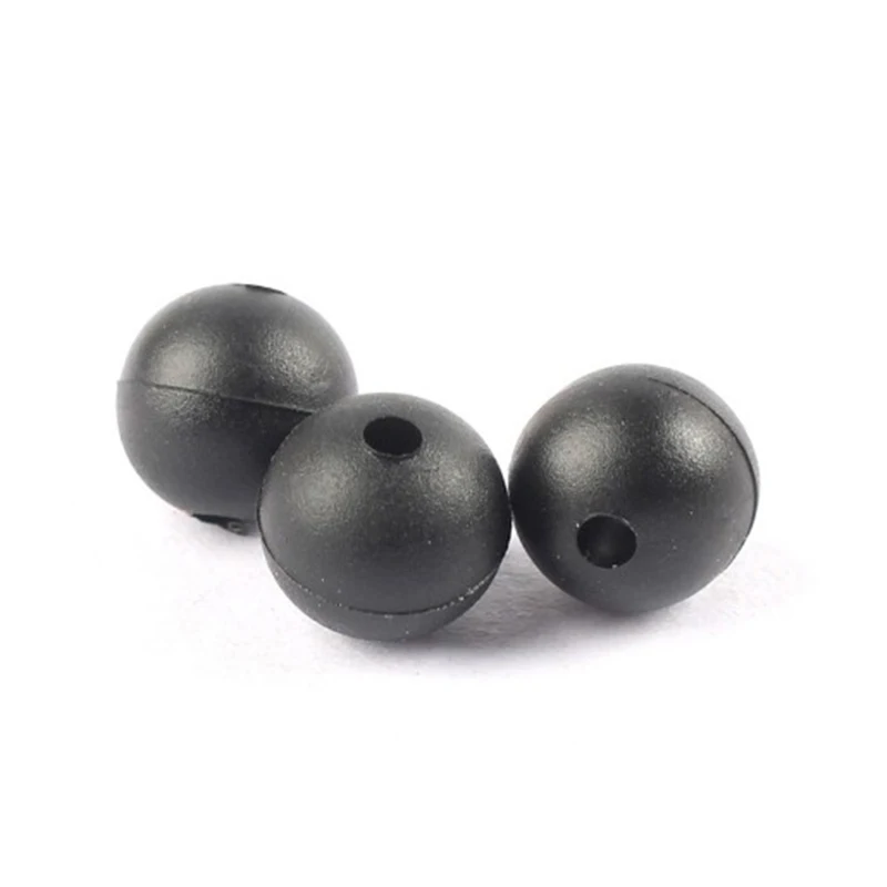 50 pièces/sac 8mm 2mm ronde en caoutchouc souple perle carpe pêche haricot plate-forme accessoires perles en caoutchouc pour protéger les noeuds/composants de plate-forme ► Photo 2/6