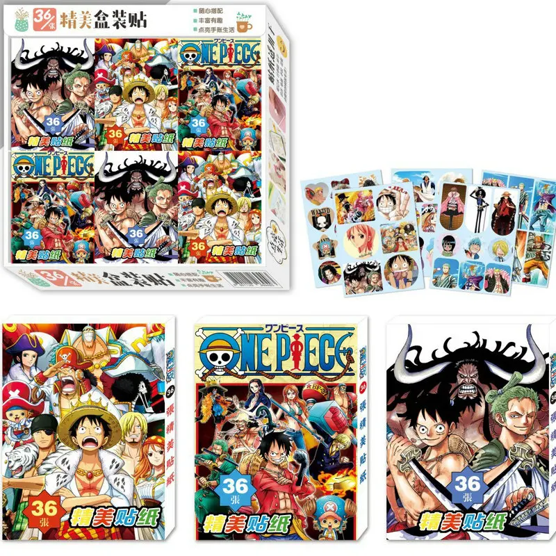 

36pcs/Box One Piece Anime Sticker Paper Stickers Classic Toys Sticker