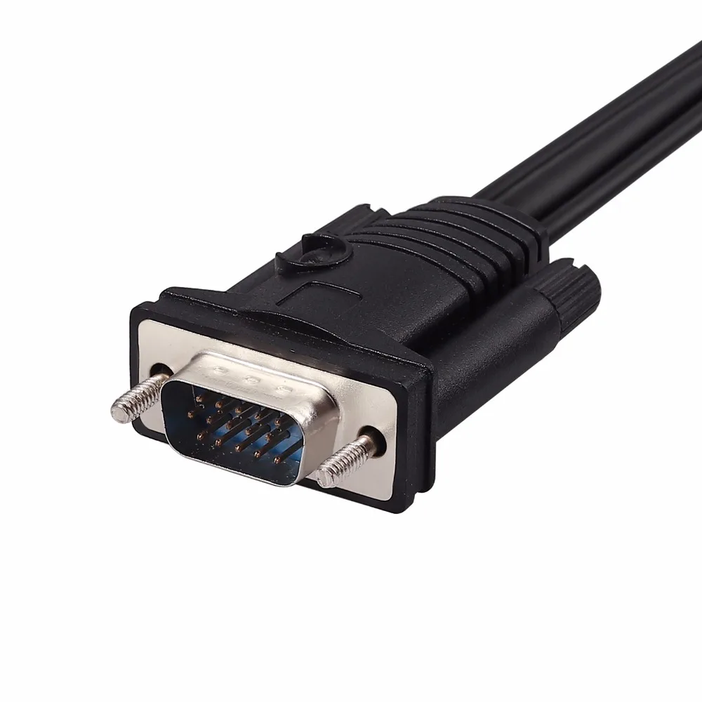 ESYNiC адаптер hdmi-vga кабель с женским 3,5 мм аудио Универсальный Активный HDMI Мужской к VGA Мужской активный видео шнур-переходник 1080