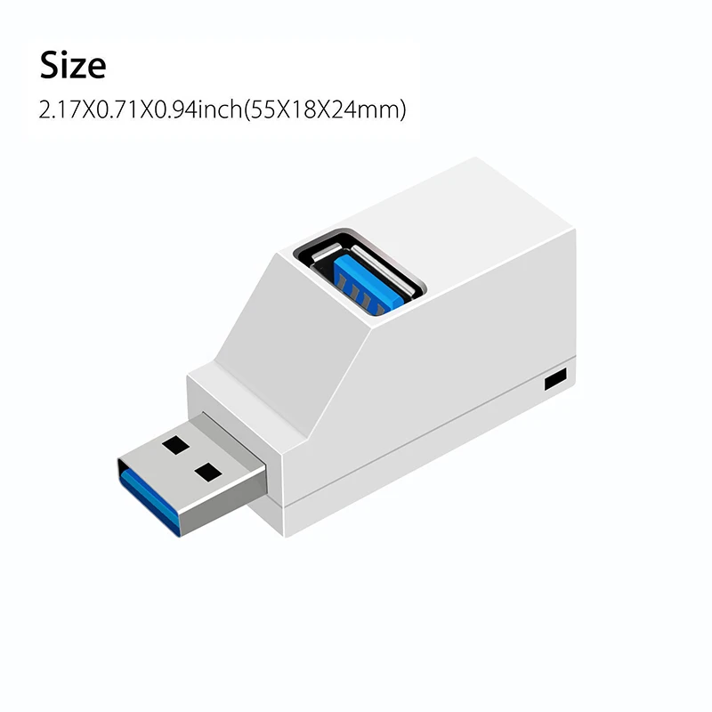 Универсальный мини 3 порта USB 3,0 концентратор высокоскоростной передачи данных сплиттер коробка адаптер для MacBook Pro PC ноутбук многопортовый usb-концентратор