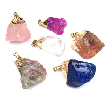 

Natural Stone crystal Pendant irregular shape Exquisite Pendants charms for Jewelry making DIY Necklaces Accessories 20x35mm