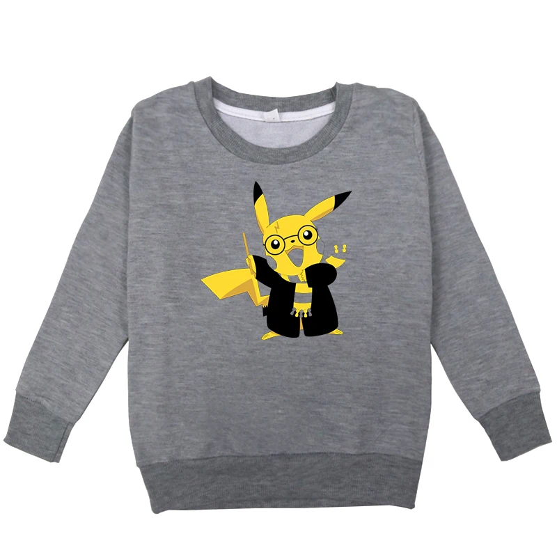 Hoodies 7 Sudadera/толстовки для малышей с принтом Покемон Пикачу топы для мальчиков и девочек, весенние топы с длинными рукавами, худи с v-образным вырезом детские толстовки с капюшоном для девочек, Rupas - Цвет: Hoodies 7