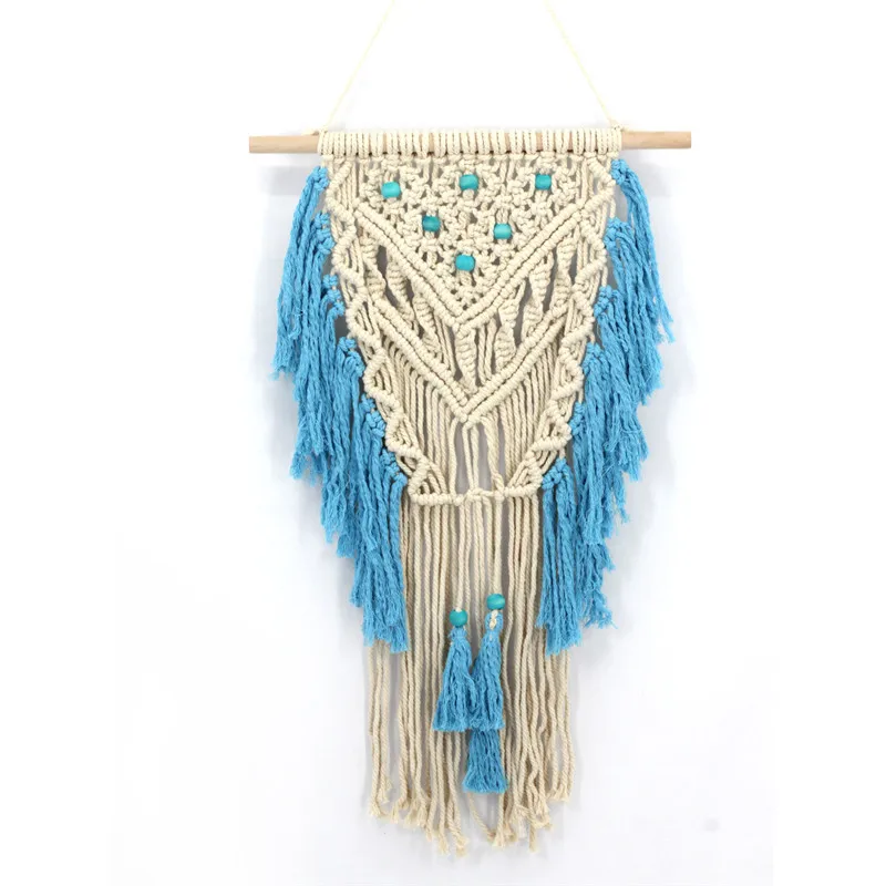 

Home Tapestry Bohemian Style Macrame Handmade Knitted Pendant Wall Hanging of The Living Room Bedroom Decoration