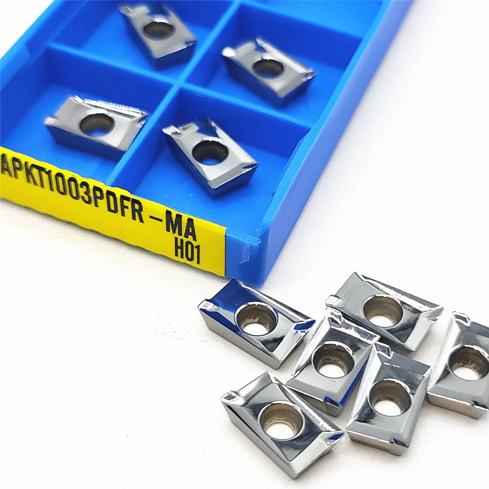 10 шт. APKT1003 PDFR MA H01 фреза из карбидного сплава инструмент ЧПУ лезвие токарный резец