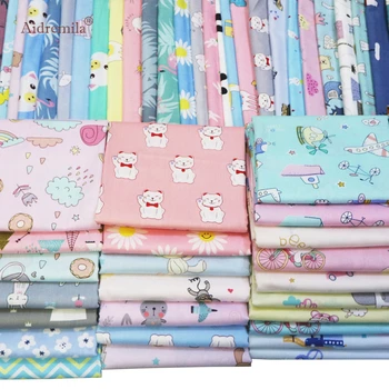 

40 Design,Cartoon Combinations Printed Twill Cotton Fabric Cloth For DIY Handmade Baby&Child's Sewing&Quilting Material 5Pcs/Lot