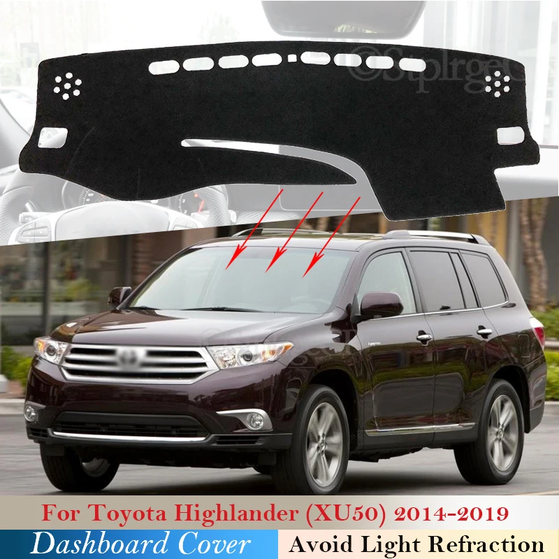 Защитная накладка на приборную панель для Toyota Highlander XU50 Kluger 2014 ~ 2018 автомобильные
