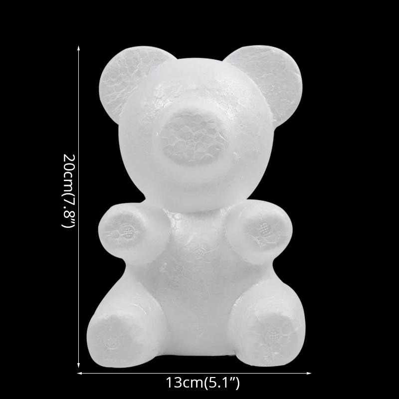 1pc foam bear Joy-Enlife пенный медведь, форма, искусственный цветок, голубая розовая роза, сделай сам, плюшевый медведь, бант, ленты, свадьба, день рождения, вечеринка, подарок, украшение - Цвет: 1pc foam bear