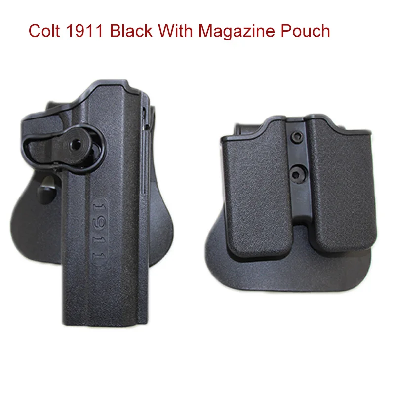 Balck 1911 with clip Тактический IMI пистолет кобура для Glock 17 19/Beretta M9/Кольт 1911 боевой кобура для страйкбола охотничий пистолет сумка-чехол для ружья с зажимом - Цвет: Balck 1911 with clip