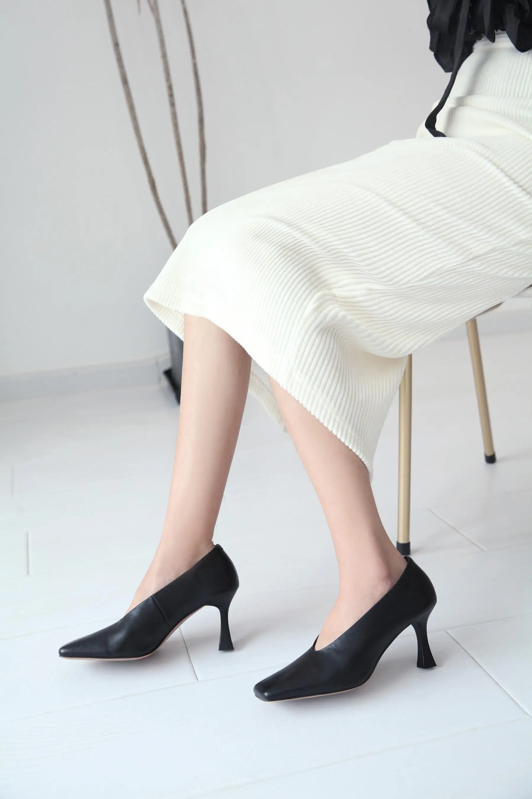 Krazing Pot/винтажная Осенняя обувь из натуральной кожи с натуральным лицевым покрытием на высоком каблуке с квадратным носком; модные элегантные женские туфли-лодочки в британском стиле; L15