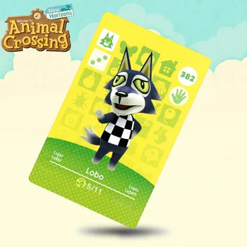 

382 Lobo Animal Crossing Card Amiibo Cards Work for Switch NS 3DS Games