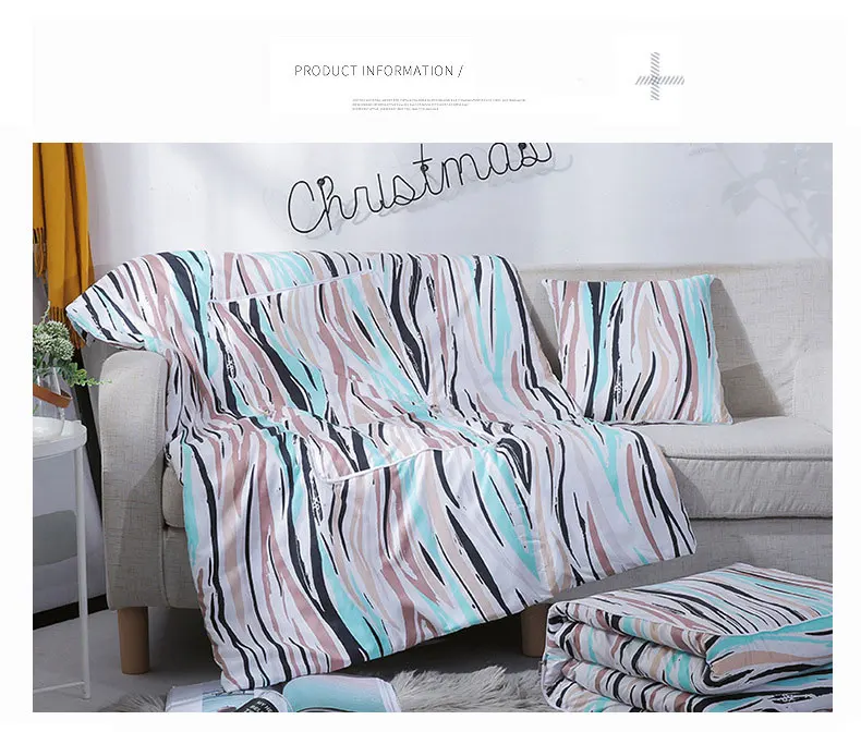 Теплое стеганое одеяло с рисунком, многофункциональная подушка, 2 в 1, для путешествий, офиса, портативные декоративные подушки для дивана