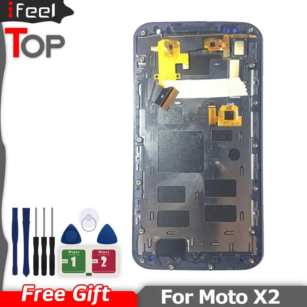 Для Motorola Moto X2 Xt1092 Xt1095 Xt1097 ЖК-дисплей сенсорный экран с дигитайзером рамка в сборе
