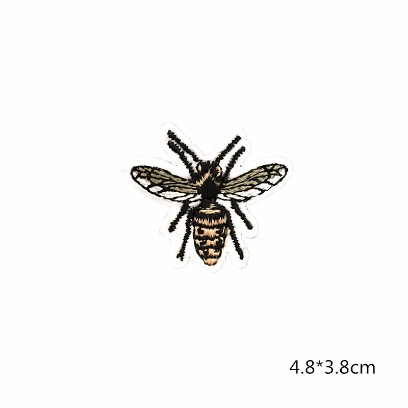 Мультяшные нашивки пчела для одежды, сделай сам, полосы, железные вставки, Аппликации, наклейки для одежды, животные, значки с вышивкой@ E - Цвет: 1-PCS-E-280