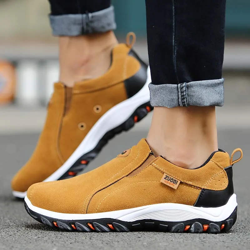 High Quality Vulcanized Shoes Men Autumn Winter Soft Comfortable Outdoor Non-slip Walking Trainers Male Fashion Slip-on Sneakers