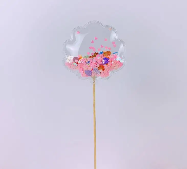 3 шт./компл. Kawaii прозрачный с блестками в форме сердца в форме звезды облака Русалка торт топпера, выбирает Baby Shower День рождения украшения для кексов