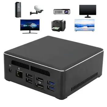 

Portable Mini PC with AMD R5 2500U Mini Desktop Computers for Windows 10 4GB DDR4 128GB SSD Bluetooth WiFi USB3.0 HDMI Mini PC
