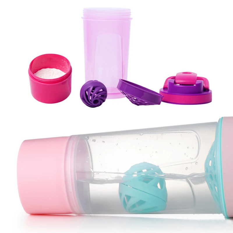 Пластиковые Drinkware Тренажерный Зал H2O Бутылка Воды Спорт Фитнес Сывороточный Протеин Порошок Встряхнуть Питьевая Бутылка Смеситель Чашки Эко дружественных
