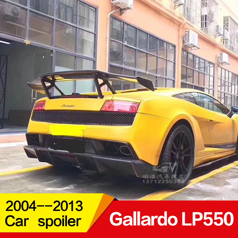 Используется для Lamborghini Gallardo LP550 560 спойлер 2004-13 год Настоящее углеродное волокно заднее крыло DMC стиль спойлер, аксессуары