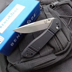 Bench made – couteau pliant 710 lame D2, haute dureté, manche G10, extérieur, autodéfense, couteaux militaires de poche de sécurité, EDC Tool FZ04 