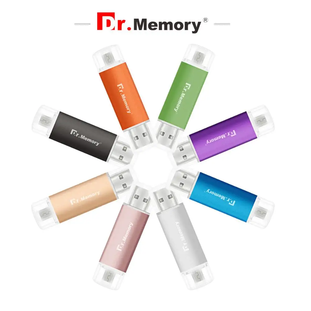 Портативный OTG USB флеш накопитель 32 ГБ для телефона Android металлические Pendrive 64