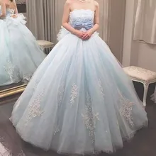 Милые 16 платьев Свадебные Длинные вечерние платья длина до пола Vestido de Debutante Para 15 anos De без рукавов Пышное Платье с бантом