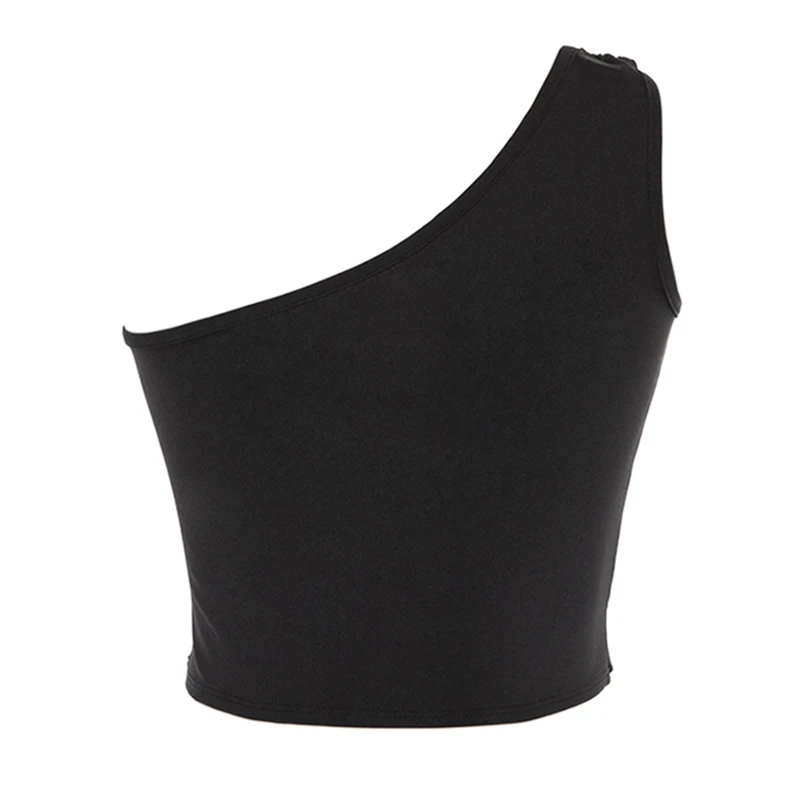 KOne Shoulder модный сексуальный укороченный топ с пряжками короткий летний фестивальный Топ укороченный женский неоновый уличная одежда